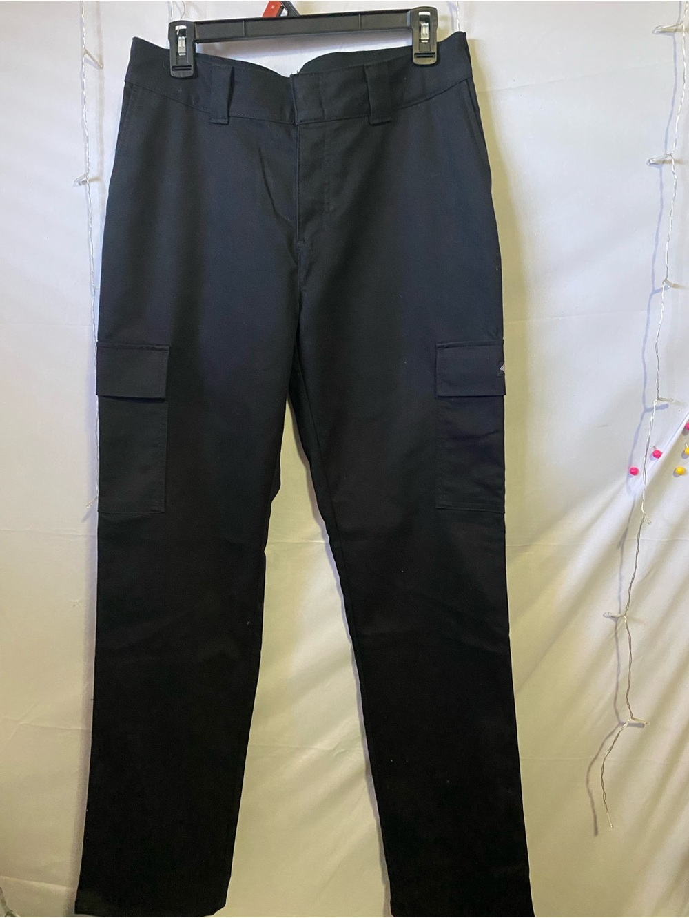 Dickies Black Cargo Pants with Side Utility Pockets